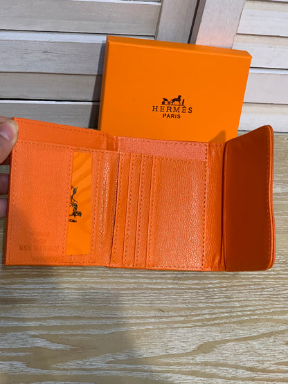 HERMES orange wallet