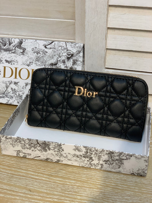 Black Dior wallet with box