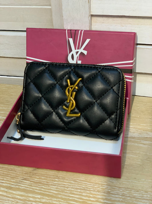 Saint Laurent black wallet with box